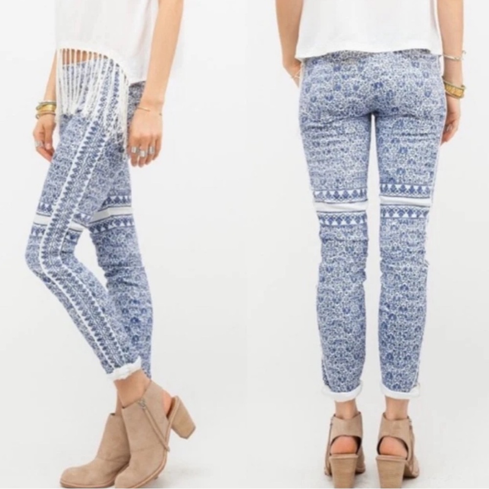 Mother Jeans Tribal‎ Printed Shag Colorblock Looker Bohemian Skinny 27